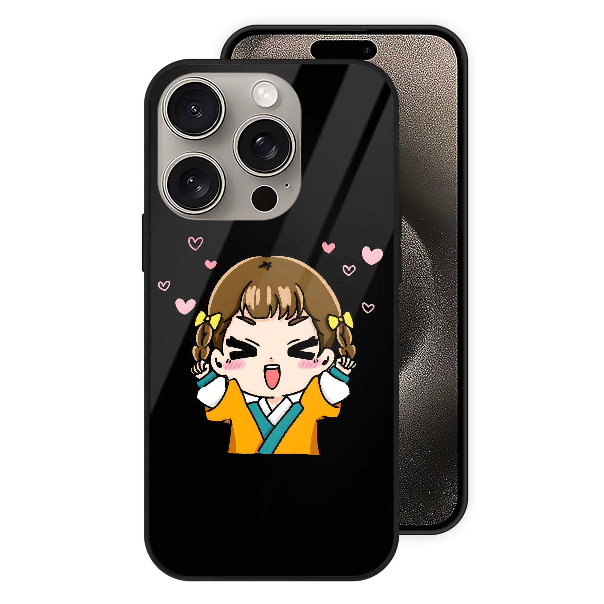 薬屋のひとりごと The Apothecary Diaries 【iPhone15Pro対応】スマホケース 耐衝撃＆黄変防止 背面ガラス