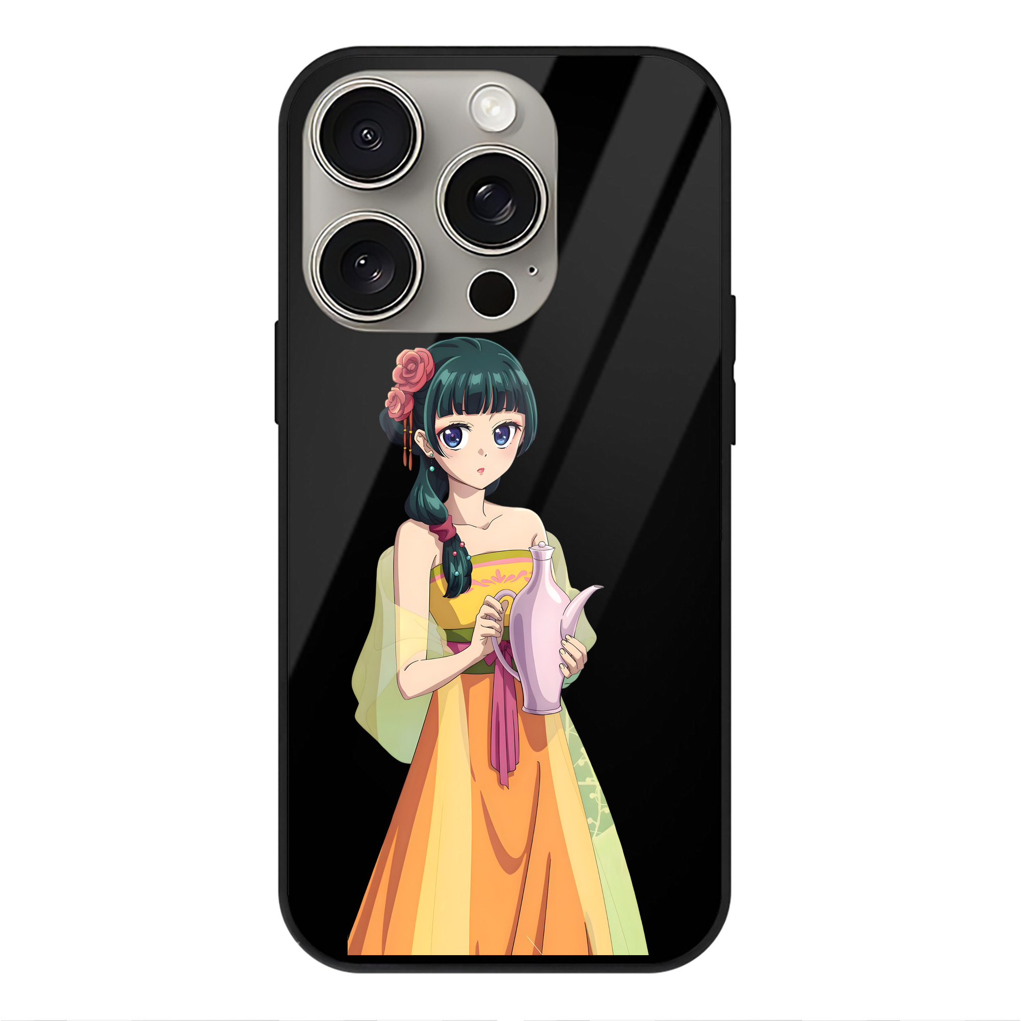 （画像用） 薬屋のひとりごと The Apothecary Diaries 【iPhone15Pro対応】スマホケース 耐衝撃＆黄変防止 背面ガラス