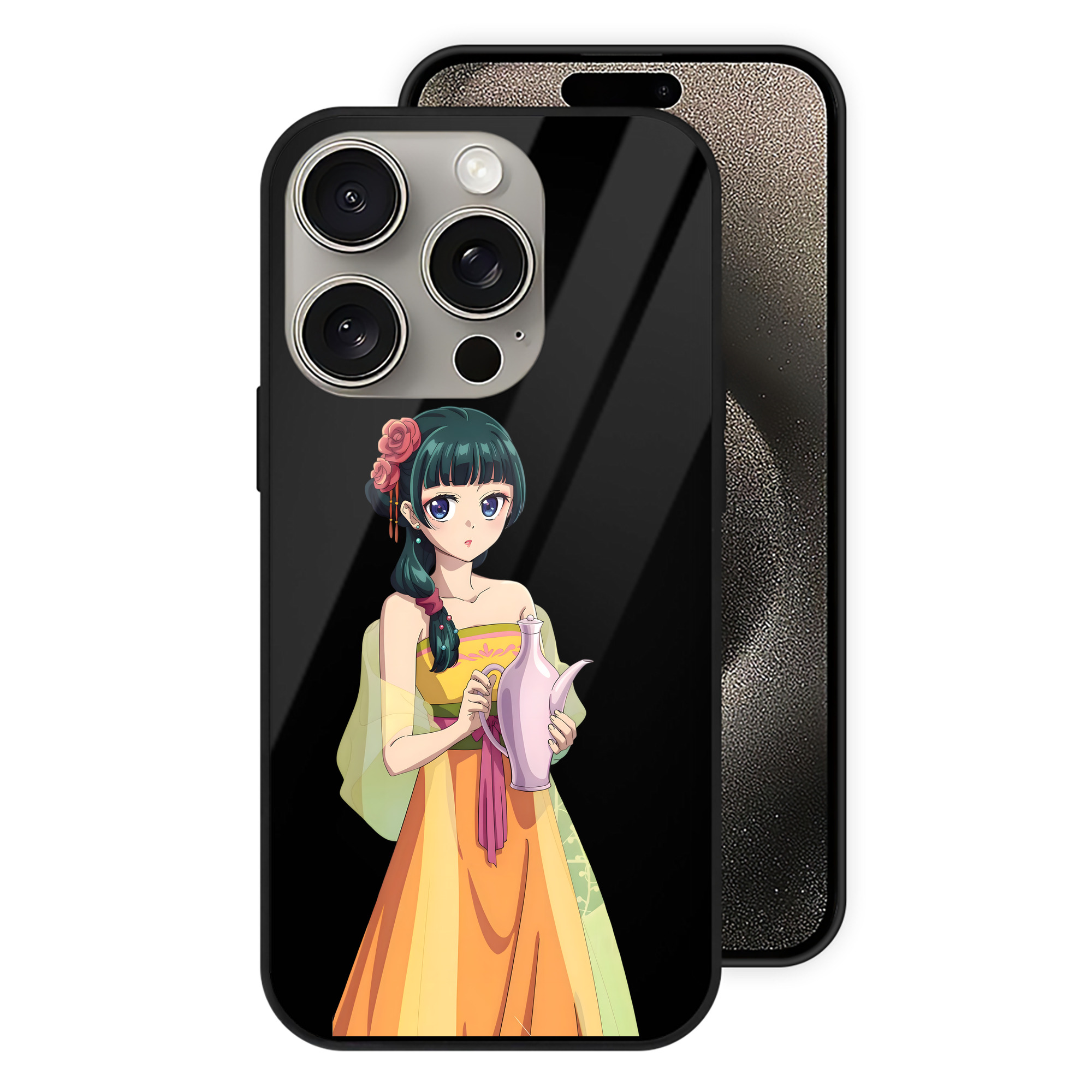 （画像用） 薬屋のひとりごと The Apothecary Diaries 【iPhone15Pro対応】スマホケース 耐衝撃＆黄変防止 背面ガラス