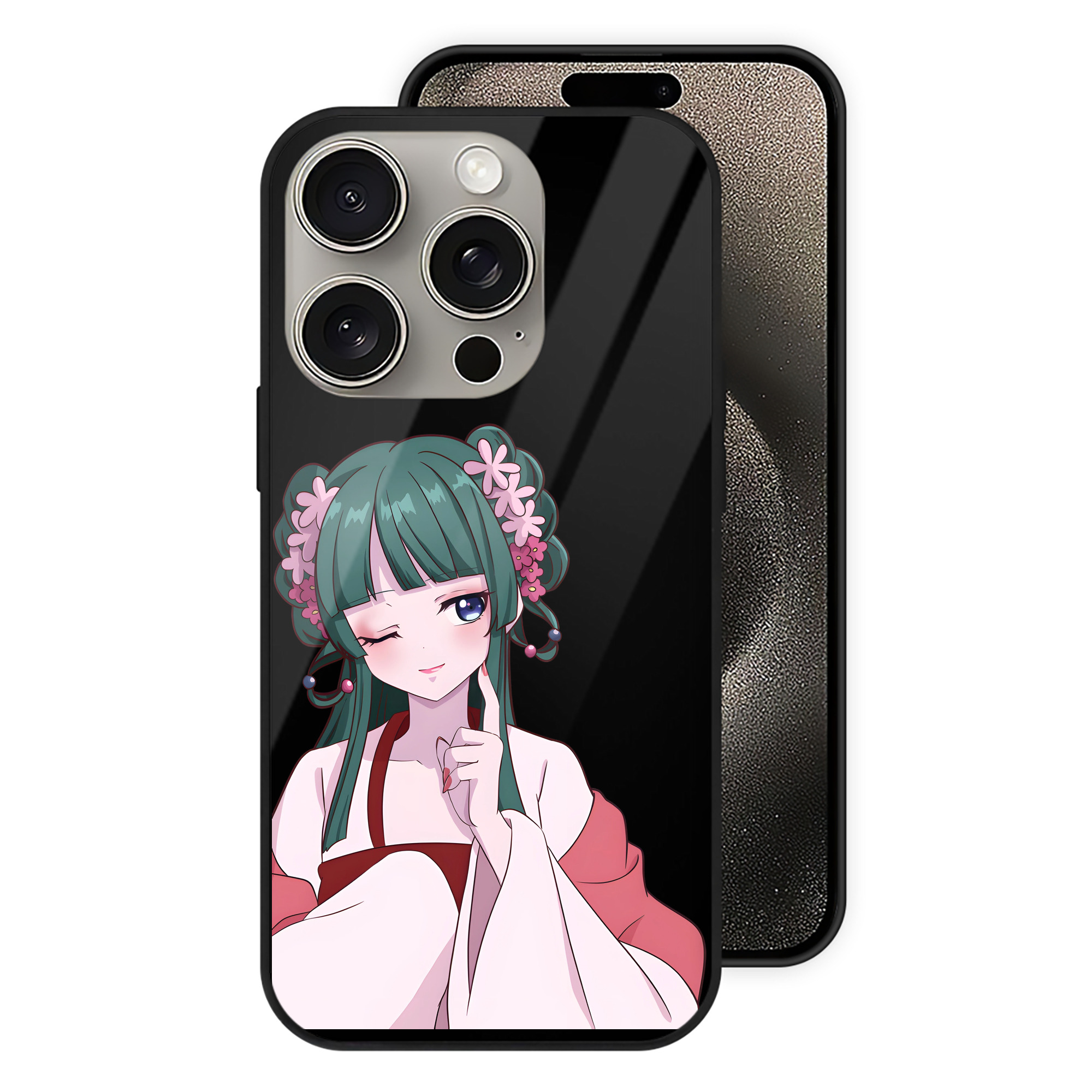 薬屋のひとりごと The Apothecary Diaries 【iPhone15Pro対応】スマホケース 耐衝撃＆黄変防止 背面ガラス