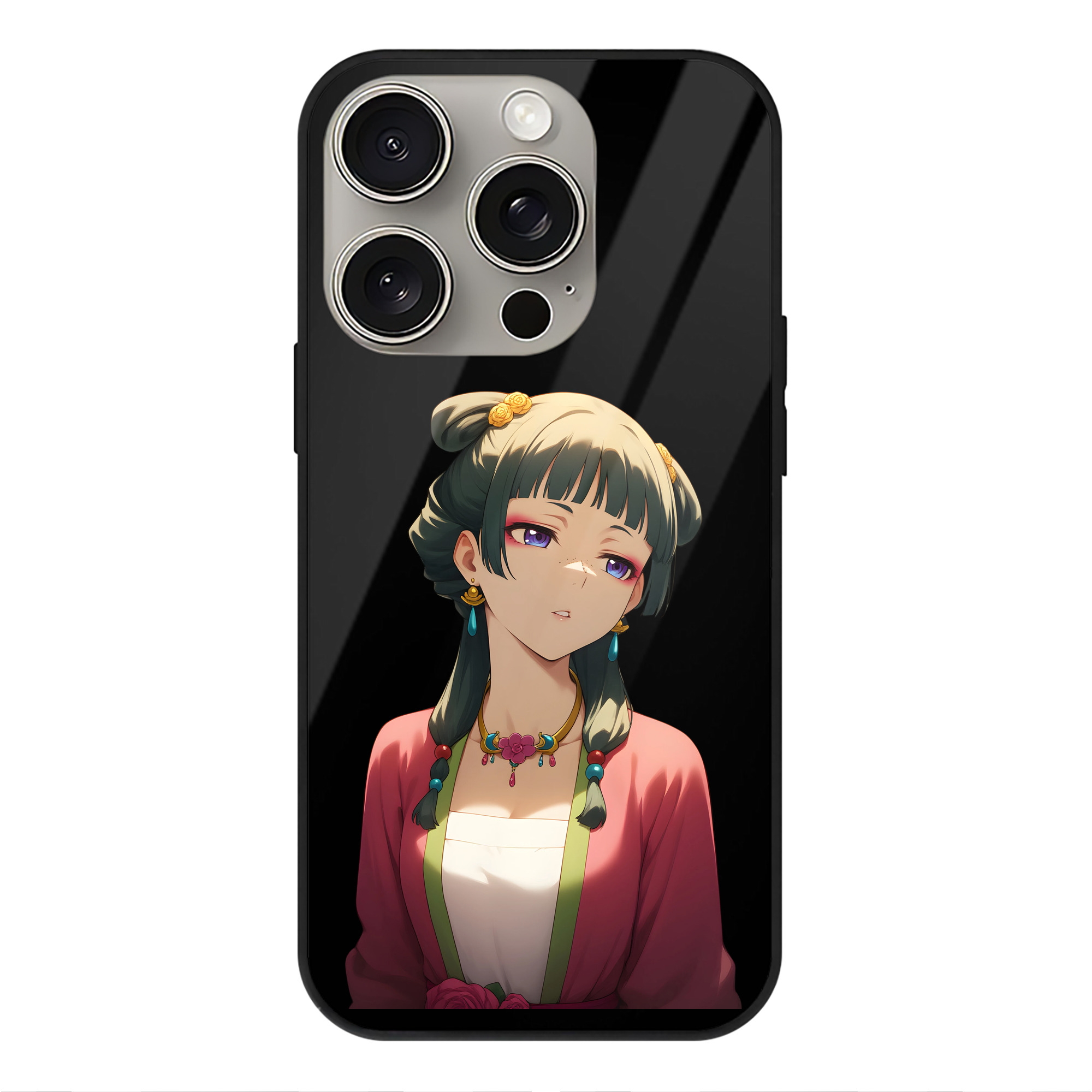 薬屋のひとりごと The Apothecary Diaries 【iPhone15Pro対応】スマホケース 耐衝撃＆黄変防止 背面ガラス