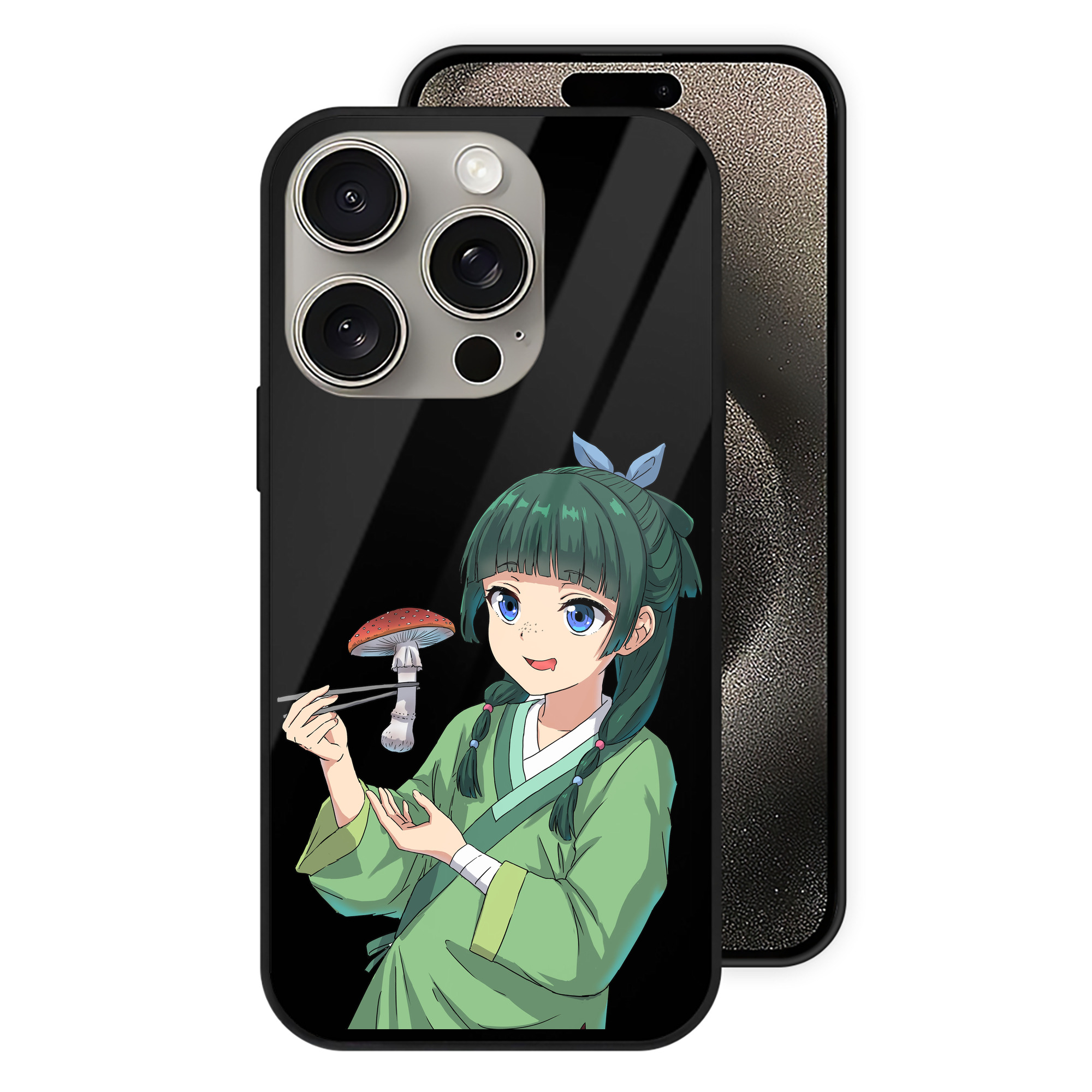 薬屋のひとりごと The Apothecary Diaries 【iPhone15Pro対応】スマホケース 耐衝撃＆黄変防止 背面ガラス