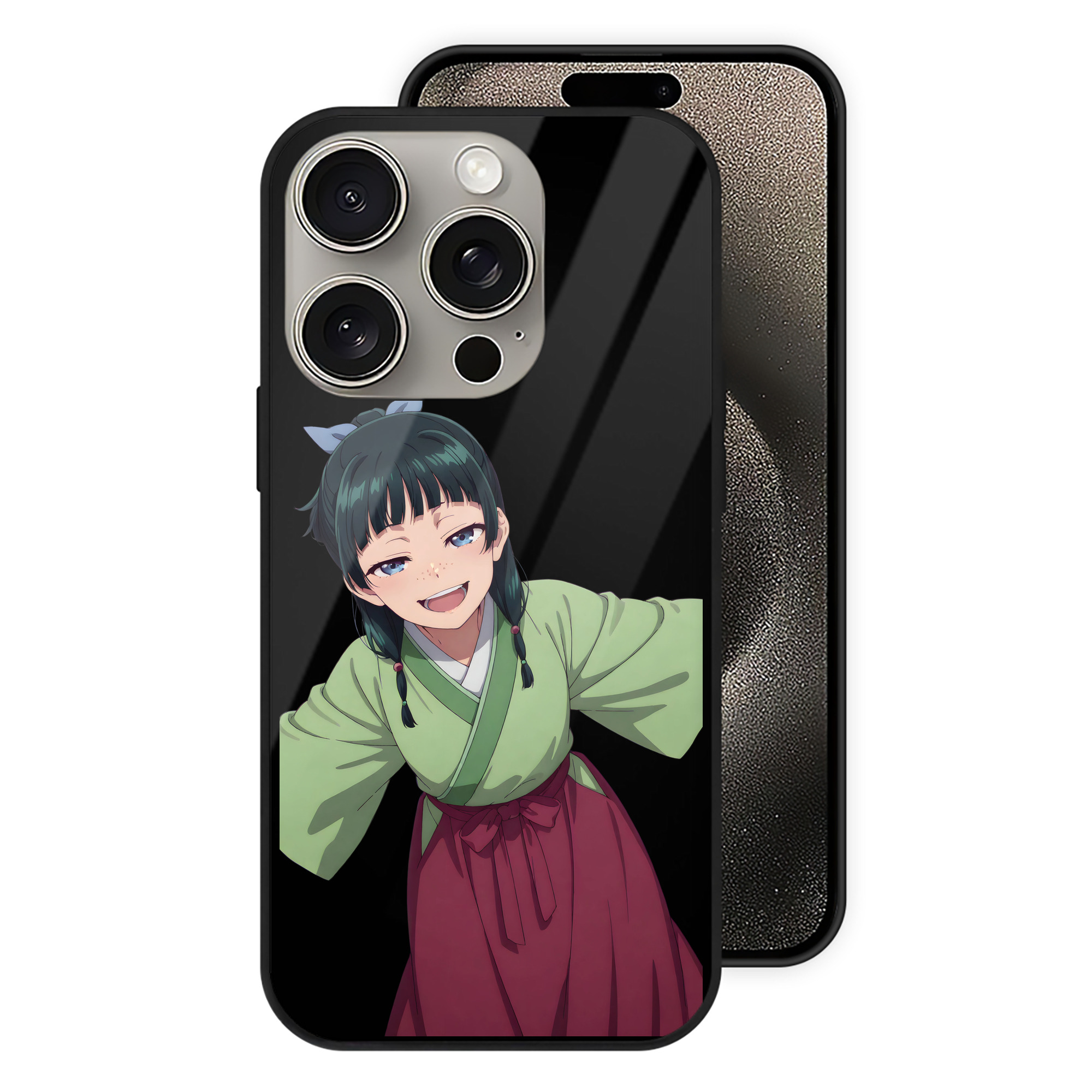薬屋のひとりごと The Apothecary Diaries 【iPhone15Pro対応】スマホケース 耐衝撃＆黄変防止 背面ガラス