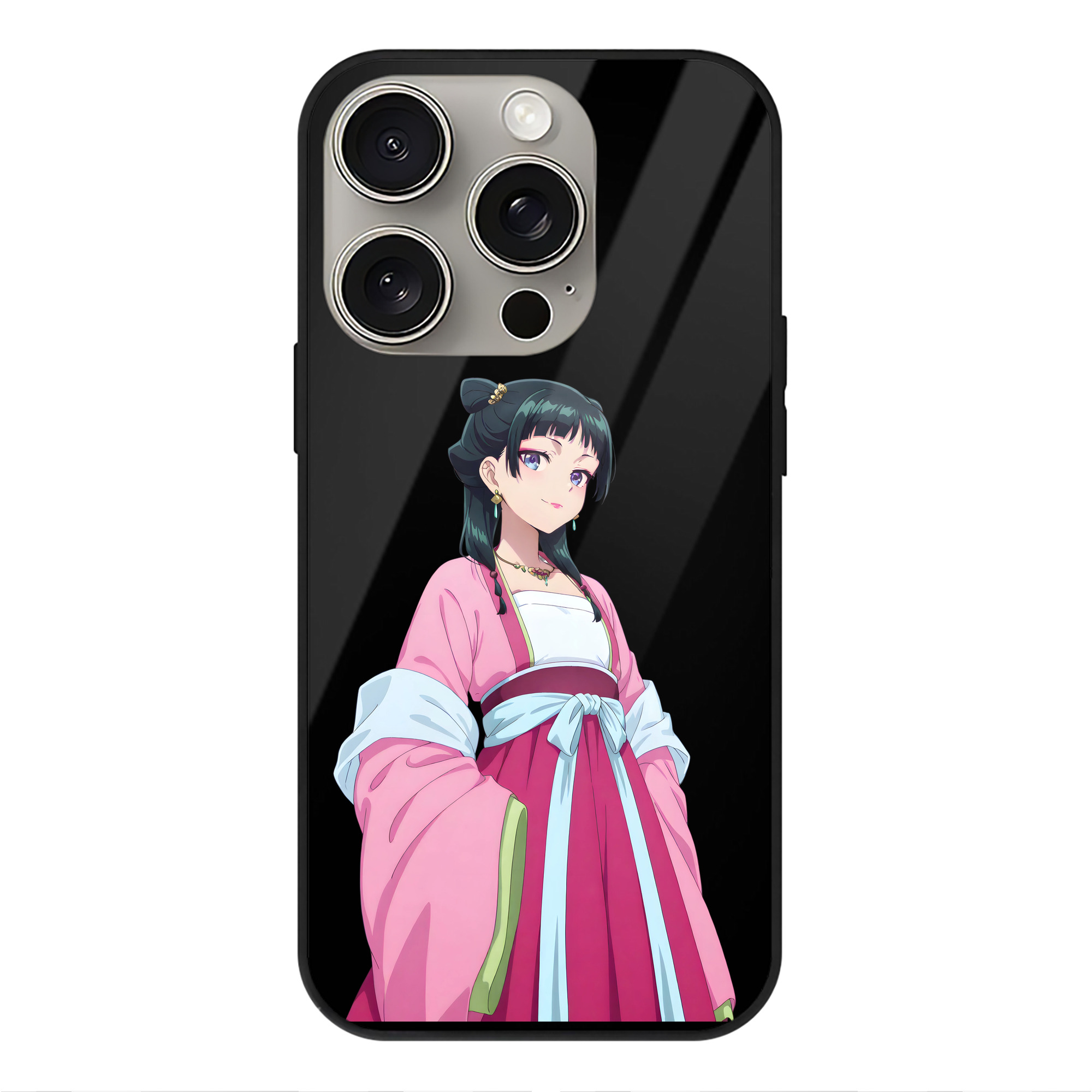 薬屋のひとりごと The Apothecary Diaries 【iPhone15Pro対応】スマホケース 耐衝撃＆黄変防止 背面ガラス