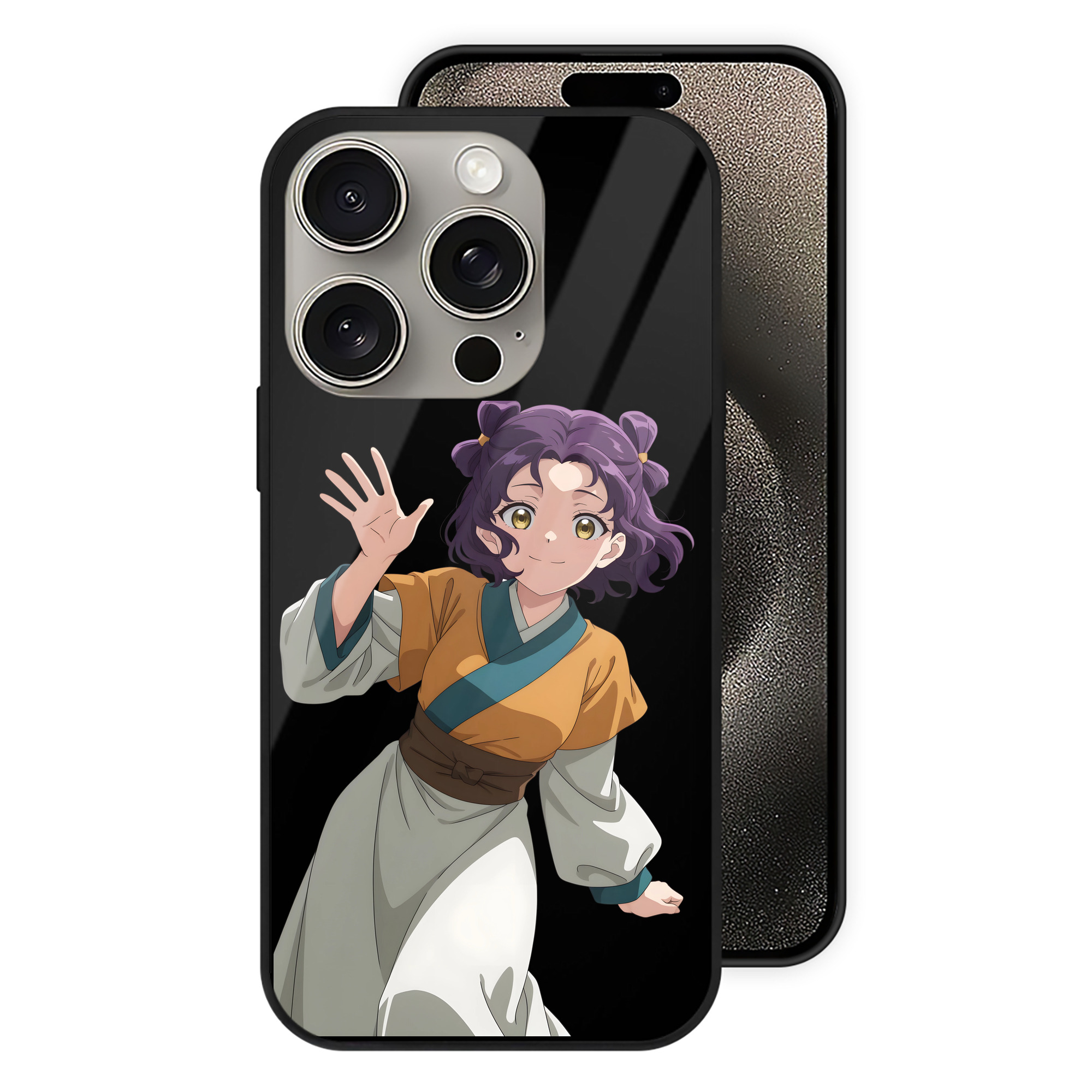 薬屋のひとりごと The Apothecary Diaries 【iPhone15Pro対応】スマホケース 耐衝撃＆黄変防止 背面ガラス
