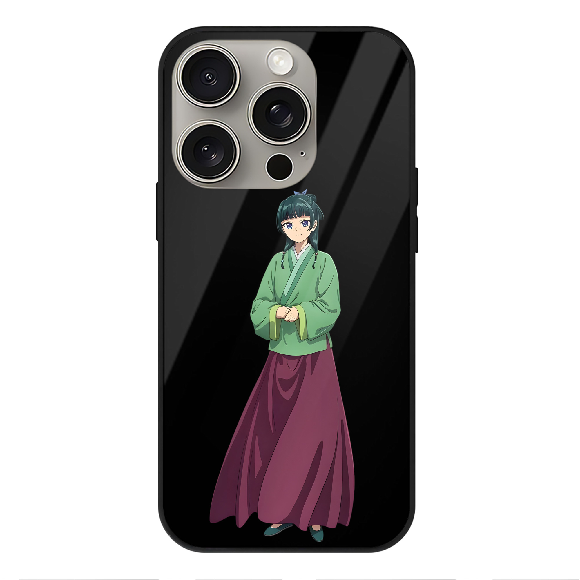 薬屋のひとりごと The Apothecary Diaries 【iPhone15Pro対応】スマホケース 耐衝撃＆黄変防止 背面ガラス