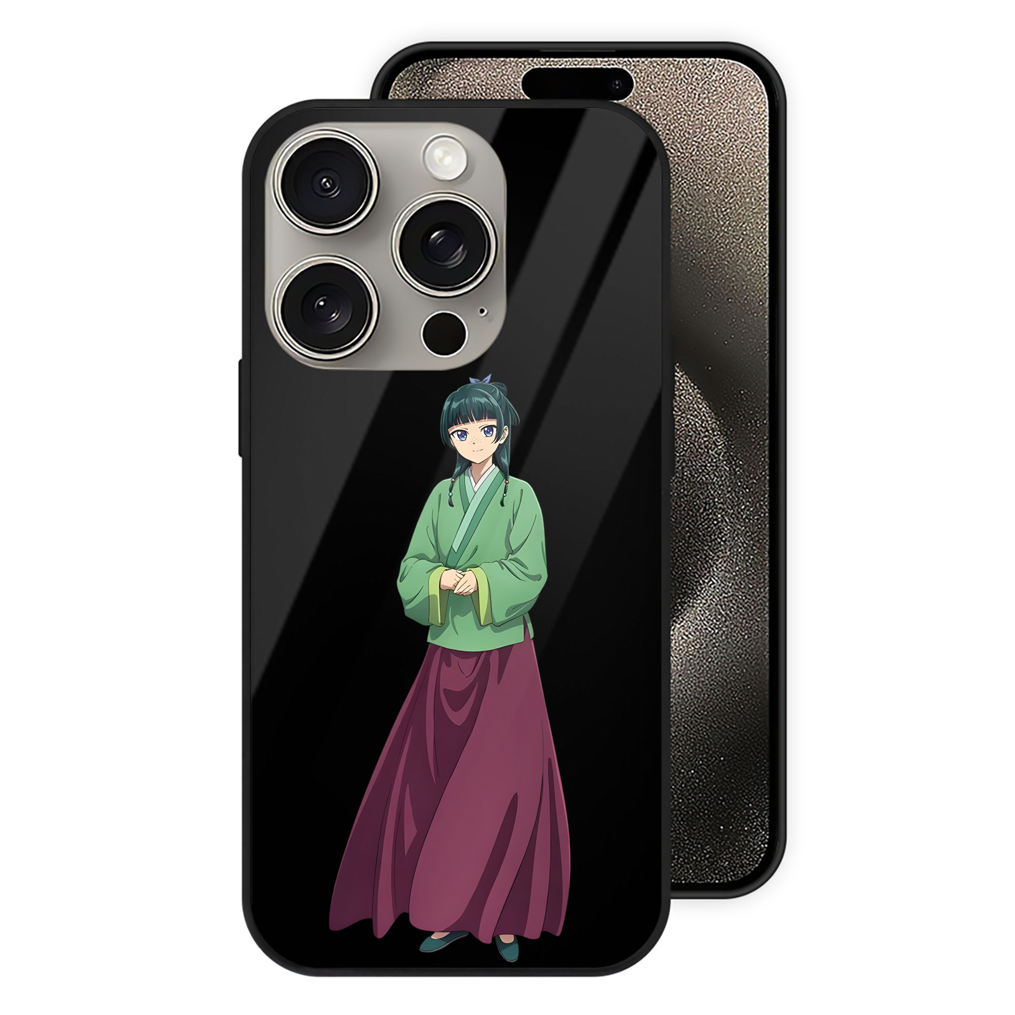 薬屋のひとりごと The Apothecary Diaries 【iPhone15Pro対応】スマホケース 耐衝撃＆黄変防止 背面ガラス