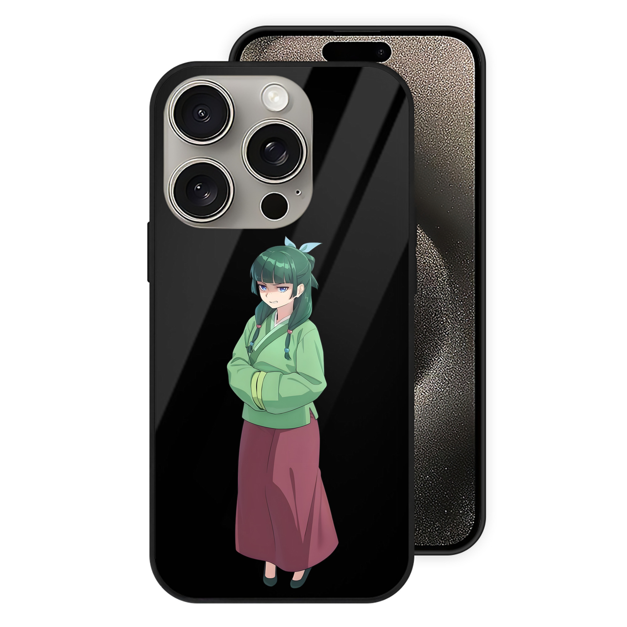 （画像用） 薬屋のひとりごと The Apothecary Diaries 【iPhone15Pro対応】スマホケース 耐衝撃＆黄変防止 背面ガラス
