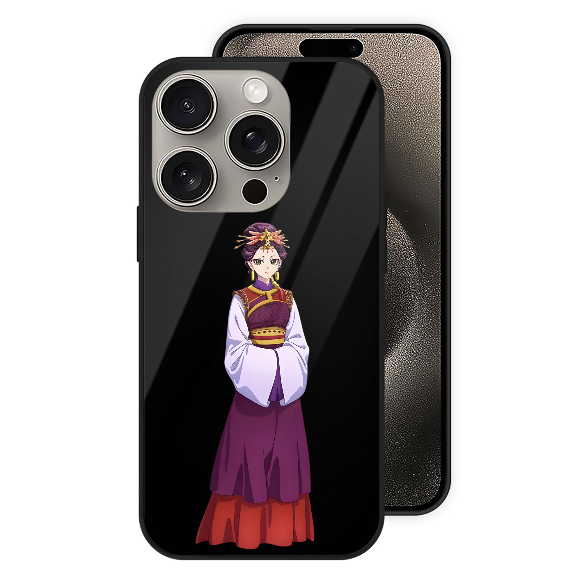 薬屋のひとりごと The Apothecary Diaries 【iPhone15Pro対応】スマホケース 耐衝撃＆黄変防止 背面ガラス