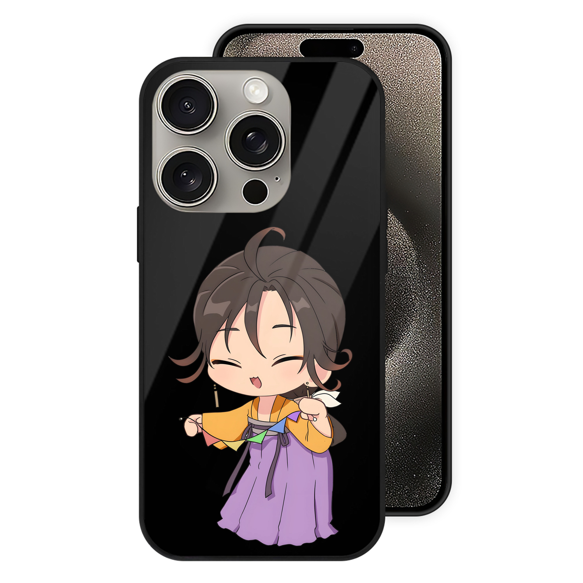 薬屋のひとりごと The Apothecary Diaries 【iPhone15Pro対応】スマホケース 耐衝撃＆黄変防止 背面ガラス