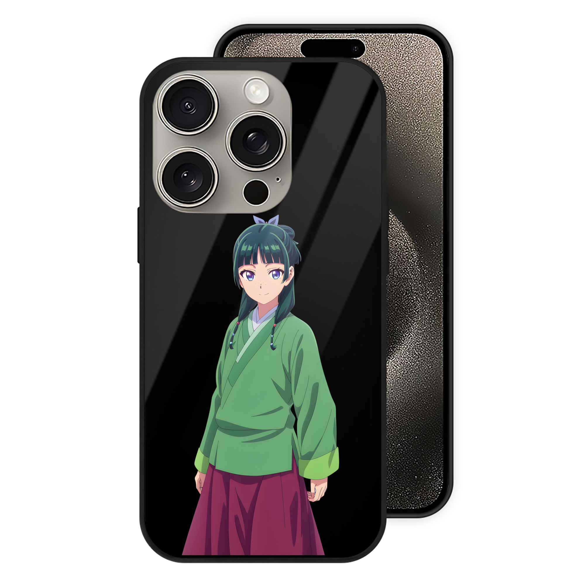 薬屋のひとりごと The Apothecary Diaries 【iPhone15Pro対応】スマホケース 耐衝撃＆黄変防止 背面ガラス