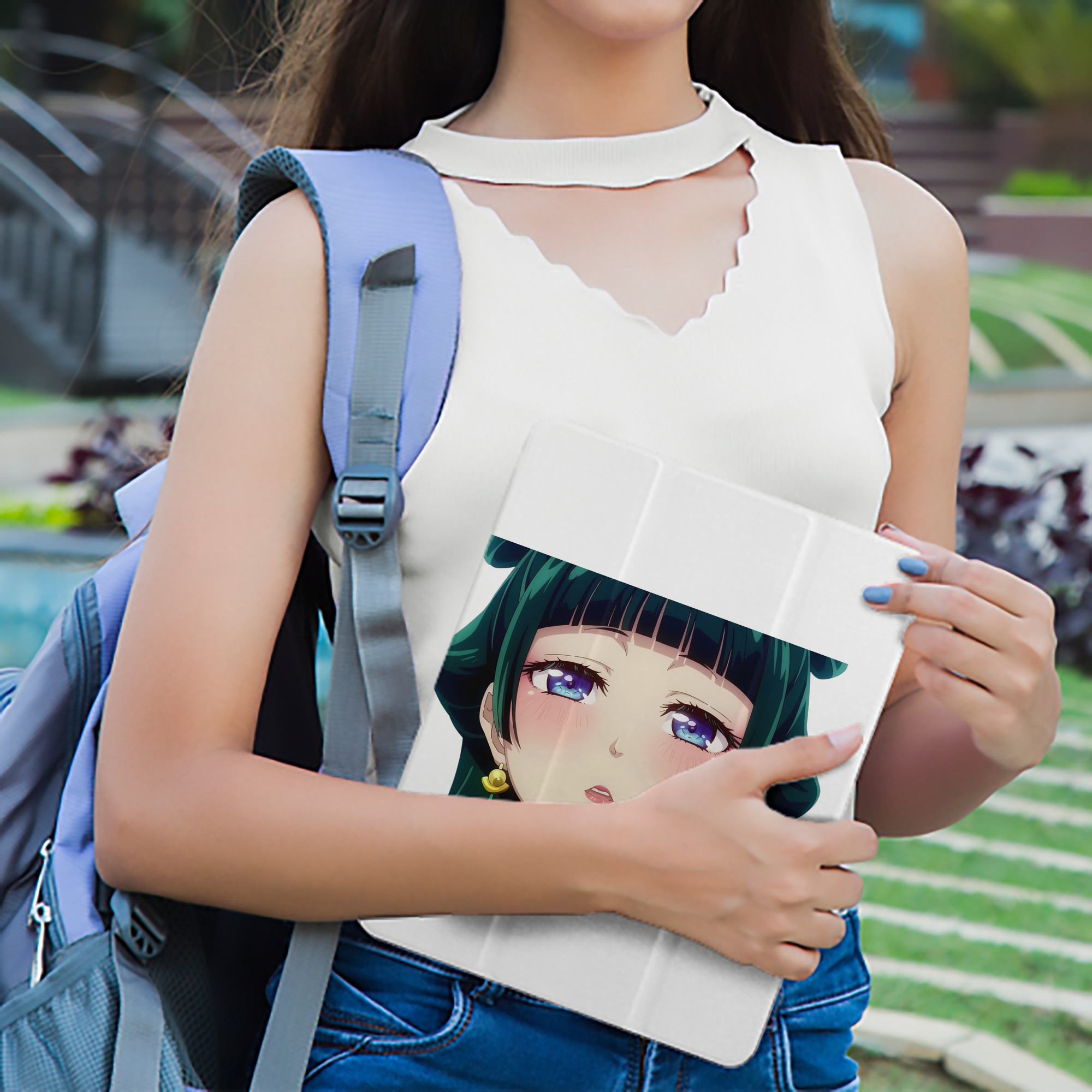 薬屋のひとりごと The Apothecary Diaries IPad ケース ペン収納付き 三つ折りスタンド PUレザー×シリコン 対応機種9.5/10.5/10.9インチ