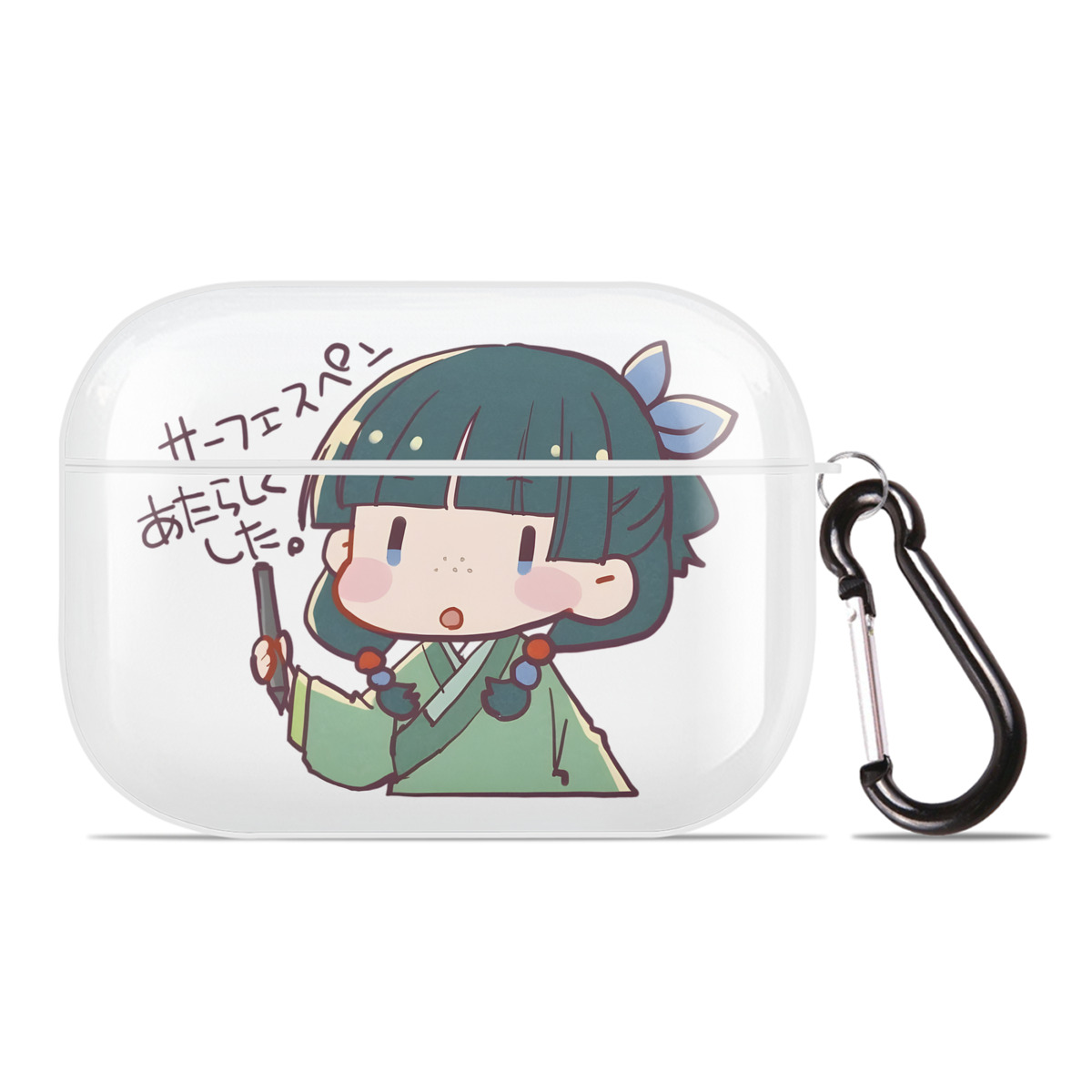 （画像用） 薬屋のひとりごと The Apothecary Diaries 【AirPods Pro用】ハードシェル保護ケース 耐衝撃・防指紋・カラビナ付き商品仕様