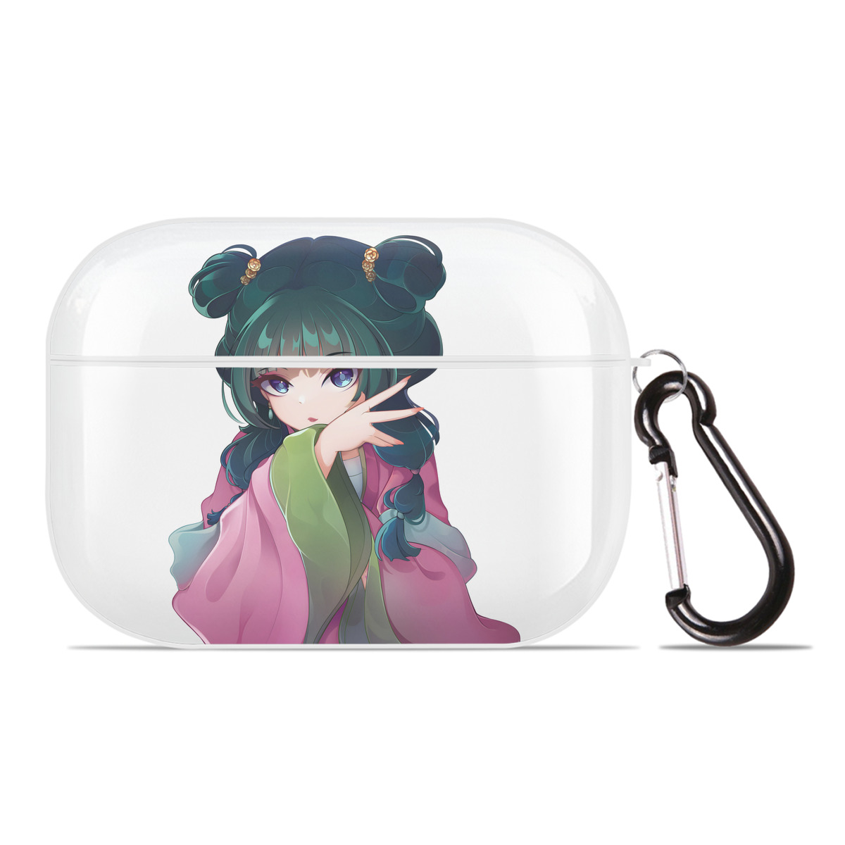 （画像用） 薬屋のひとりごと The Apothecary Diaries 【AirPods Pro用】ハードシェル保護ケース 耐衝撃・防指紋・カラビナ付き商品仕様