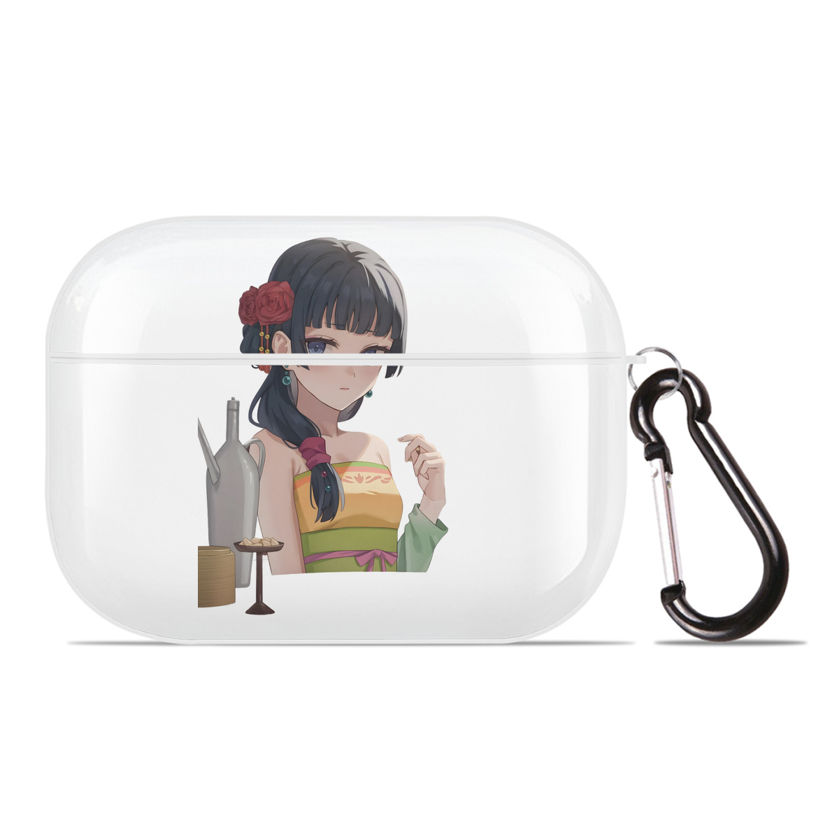 （画像用） 薬屋のひとりごと The Apothecary Diaries 【AirPods Pro用】ハードシェル保護ケース 耐衝撃・防指紋・カラビナ付き商品仕様