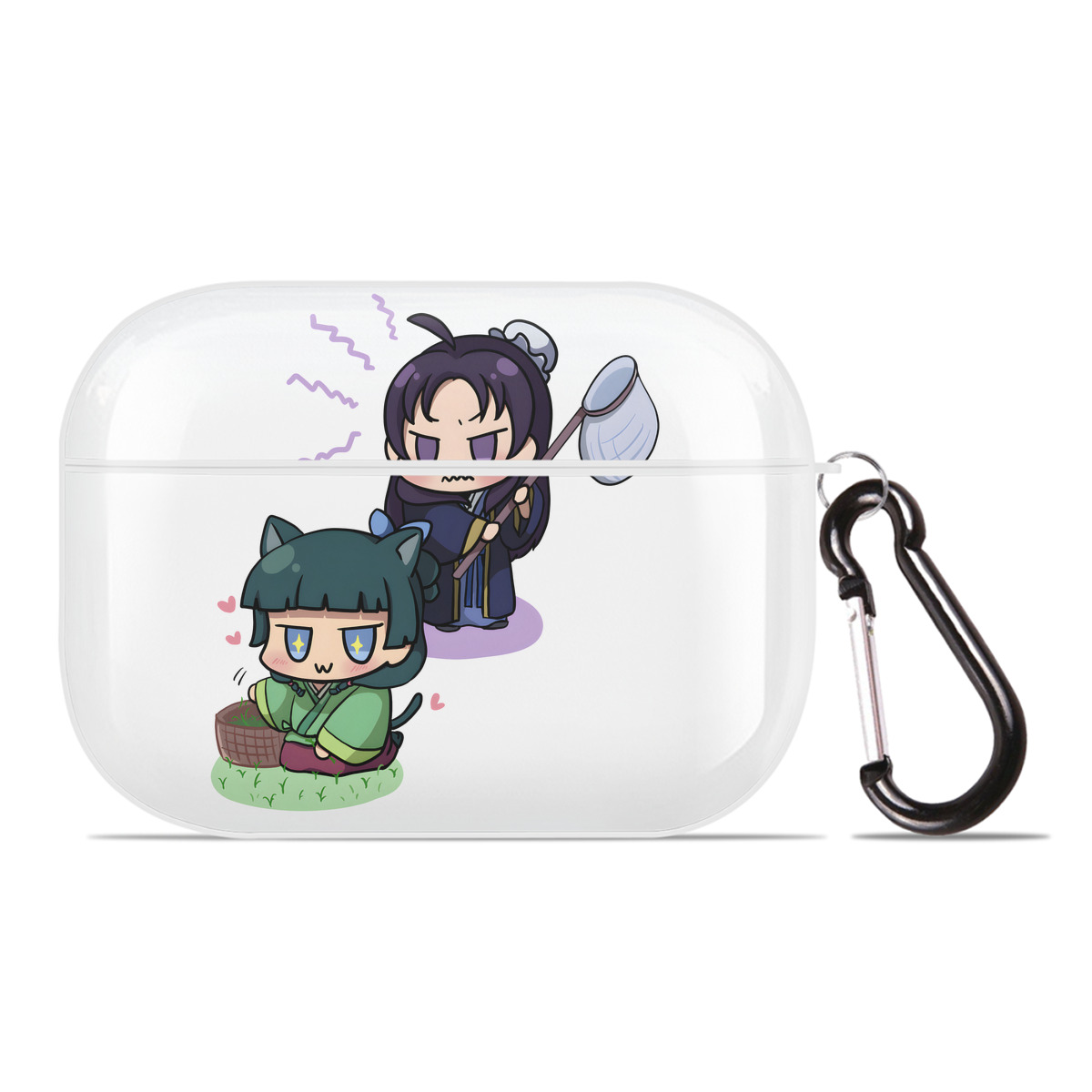 （画像用） 薬屋のひとりごと The Apothecary Diaries 【AirPods Pro用】ハードシェル保護ケース 耐衝撃・防指紋・カラビナ付き商品仕様