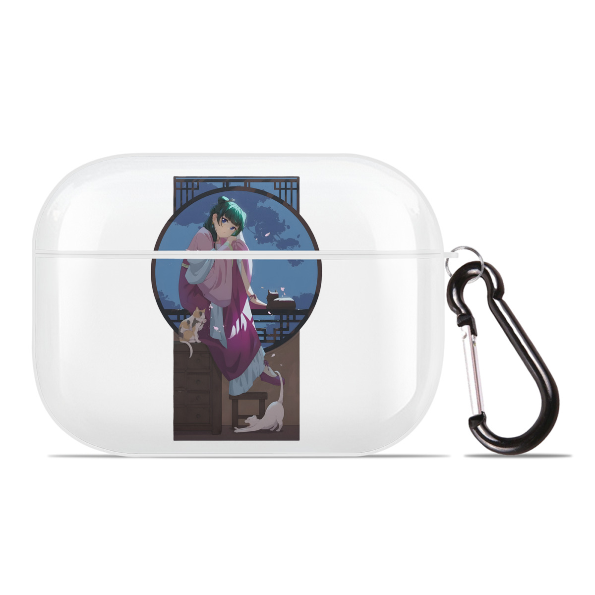 （画像用） 薬屋のひとりごと The Apothecary Diaries 【AirPods Pro用】ハードシェル保護ケース 耐衝撃・防指紋・カラビナ付き商品仕様