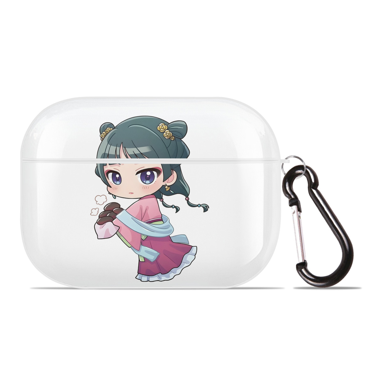 （画像用） 薬屋のひとりごと The Apothecary Diaries 【AirPods Pro用】ハードシェル保護ケース 耐衝撃・防指紋・カラビナ付き商品仕様