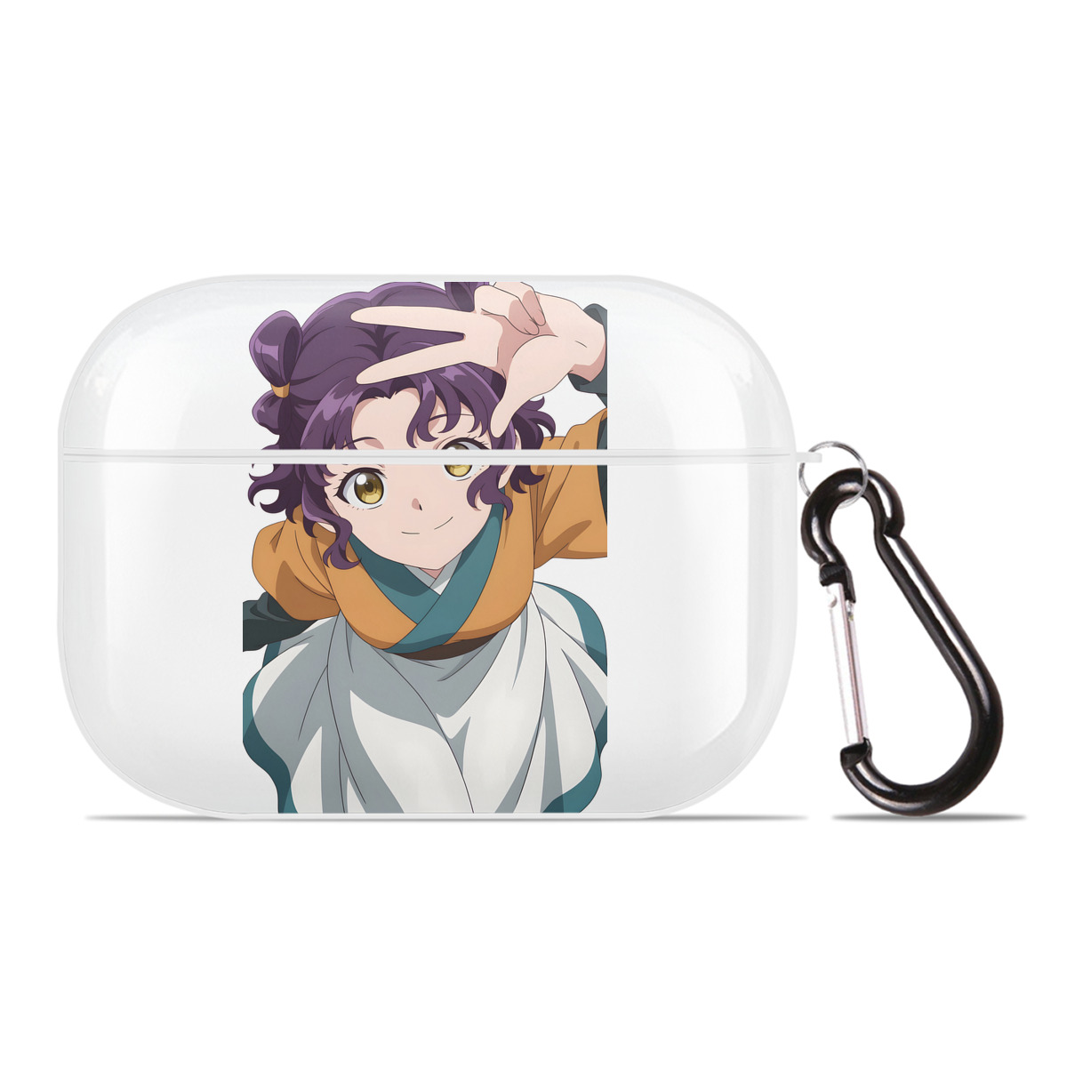 （画像用） 薬屋のひとりごと The Apothecary Diaries 【AirPods Pro用】ハードシェル保護ケース 耐衝撃・防指紋・カラビナ付き商品仕様
