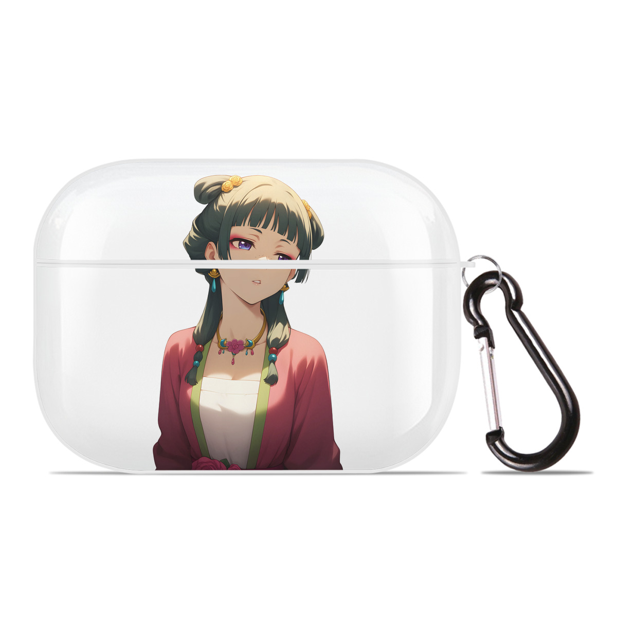 （画像用） 薬屋のひとりごと The Apothecary Diaries 【AirPods Pro用】ハードシェル保護ケース 耐衝撃・防指紋・カラビナ付き商品仕様