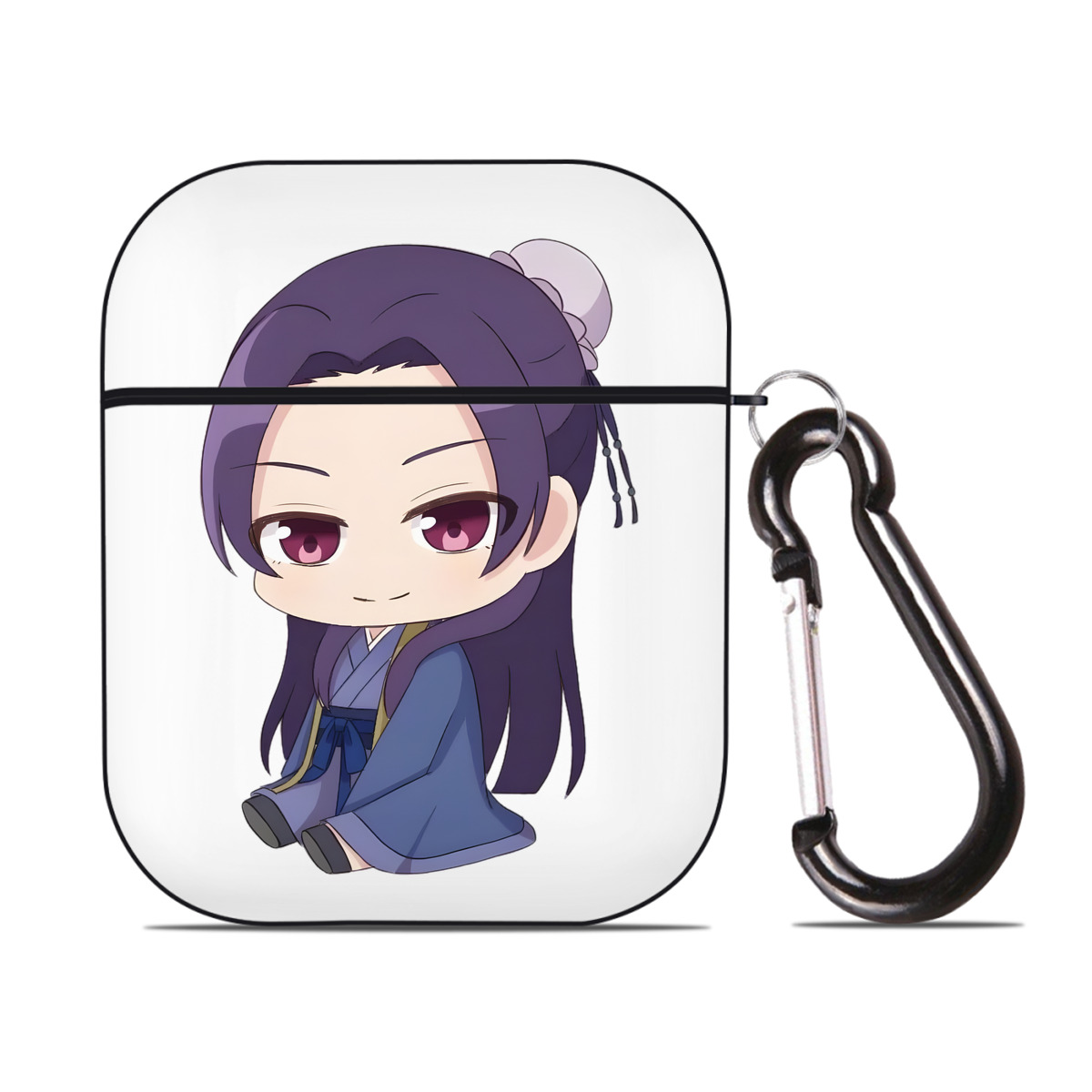 （画像用） 薬屋のひとりごと The Apothecary Diaries AirPods 第2世代保護ケース ハードシェル ブラック 耐衝撃・防指紋・カラビナ付き