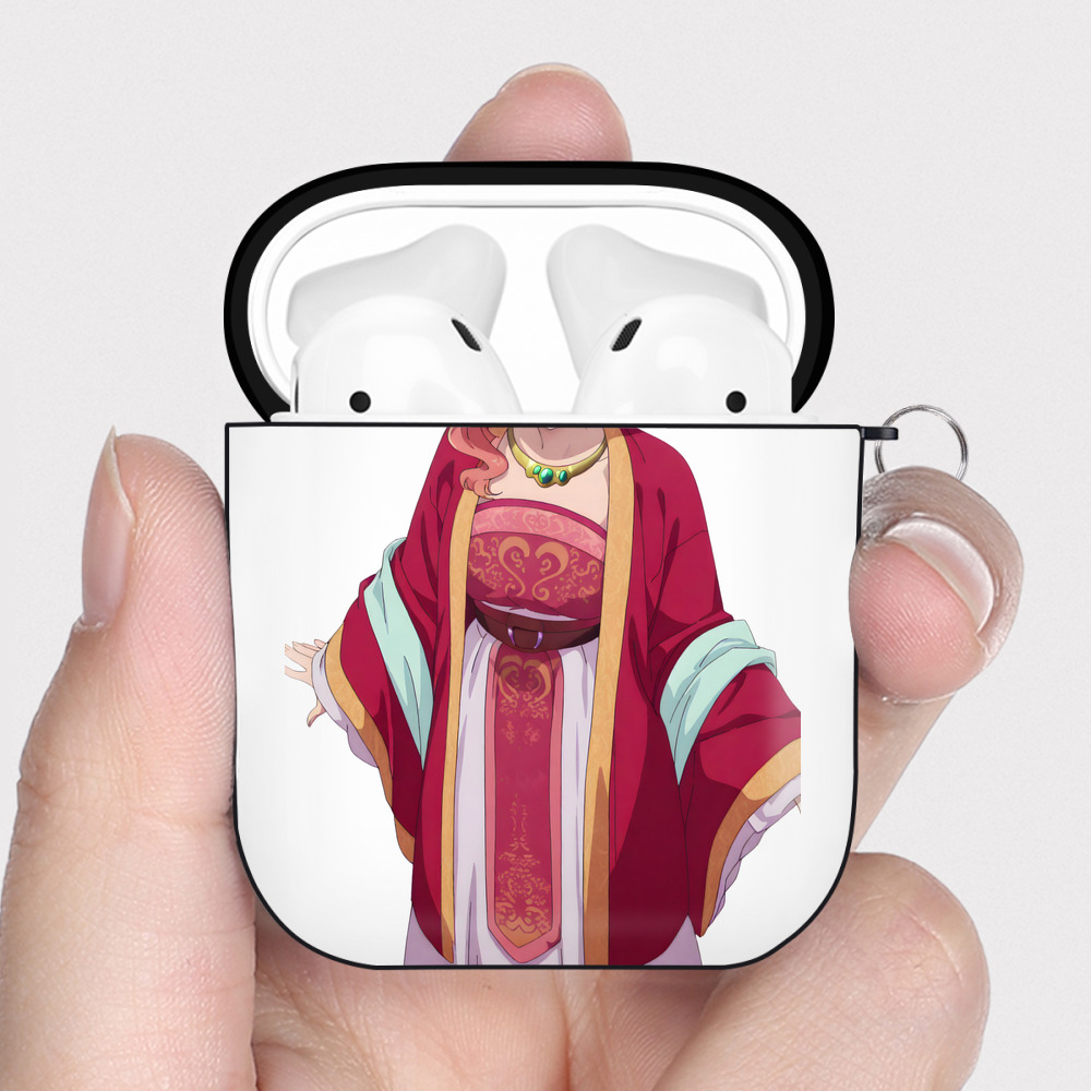 （画像用） 薬屋のひとりごと The Apothecary Diaries AirPods 第2世代保護ケース ハードシェル ブラック 耐衝撃・防指紋・カラビナ付き