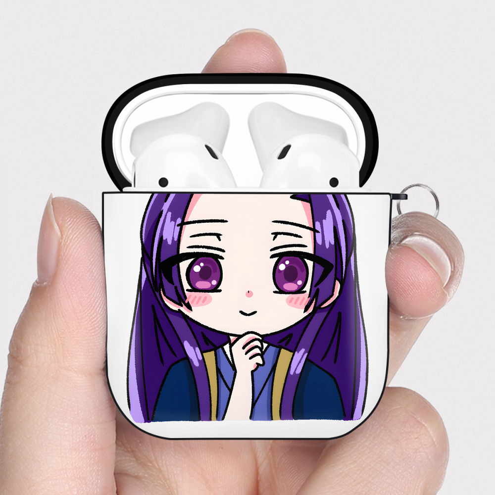 （画像用） 薬屋のひとりごと The Apothecary Diaries AirPods 第2世代保護ケース ハードシェル ブラック 耐衝撃・防指紋・カラビナ付き
