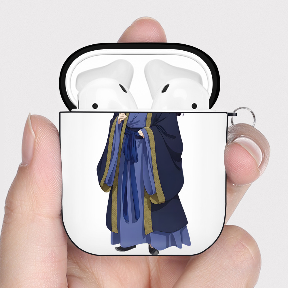 （画像用） 薬屋のひとりごと The Apothecary Diaries AirPods 第2世代保護ケース ハードシェル ブラック 耐衝撃・防指紋・カラビナ付き