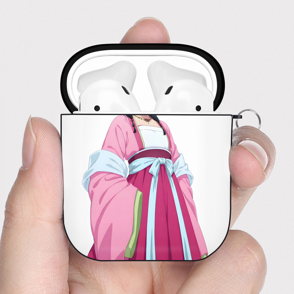 （画像用） 薬屋のひとりごと The Apothecary Diaries AirPods 第2世代保護ケース ハードシェル ブラック 耐衝撃・防指紋・カラビナ付き