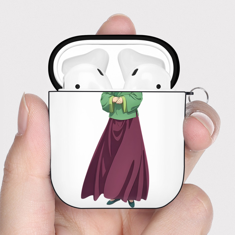 （画像用） 薬屋のひとりごと The Apothecary Diaries AirPods 第2世代保護ケース ハードシェル ブラック 耐衝撃・防指紋・カラビナ付き