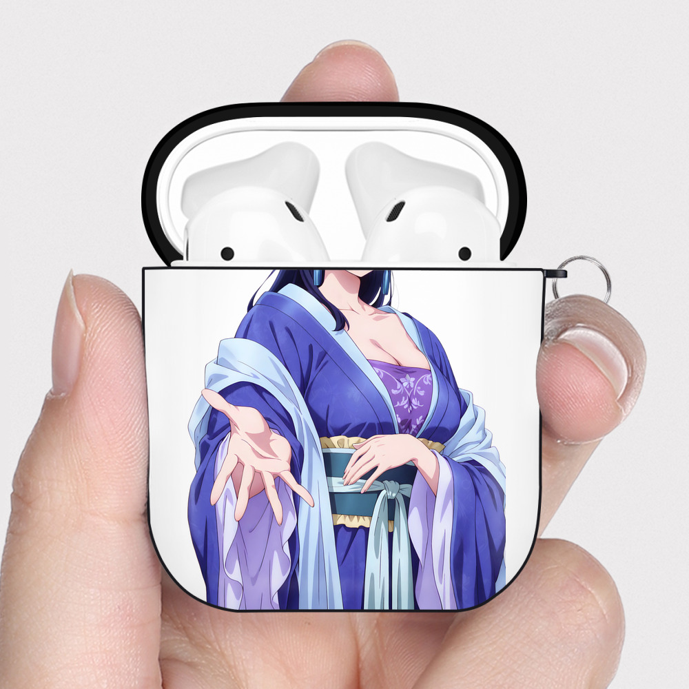 （画像用） 薬屋のひとりごと The Apothecary Diaries AirPods 第2世代保護ケース ハードシェル ブラック 耐衝撃・防指紋・カラビナ付き