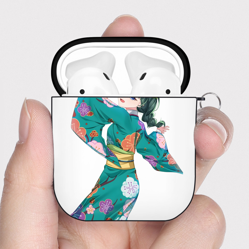 （画像用） 薬屋のひとりごと The Apothecary Diaries AirPods 第2世代保護ケース ハードシェル ブラック 耐衝撃・防指紋・カラビナ付き