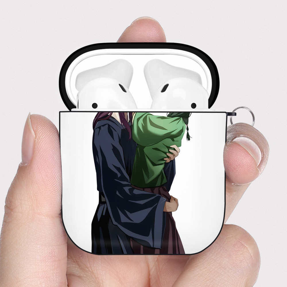 （画像用） 薬屋のひとりごと The Apothecary Diaries AirPods 第2世代保護ケース ハードシェル ブラック 耐衝撃・防指紋・カラビナ付き