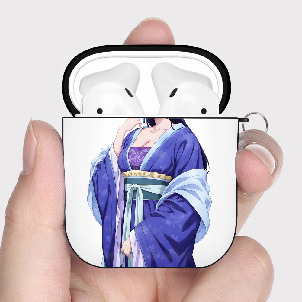 （画像用） 薬屋のひとりごと The Apothecary Diaries AirPods 第2世代保護ケース ハードシェル ブラック 耐衝撃・防指紋・カラビナ付き