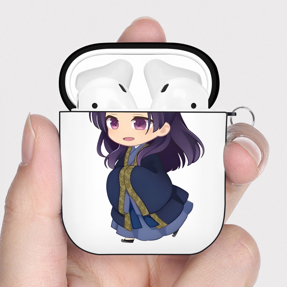 （画像用） 薬屋のひとりごと The Apothecary Diaries AirPods 第2世代保護ケース ハードシェル ブラック 耐衝撃・防指紋・カラビナ付き