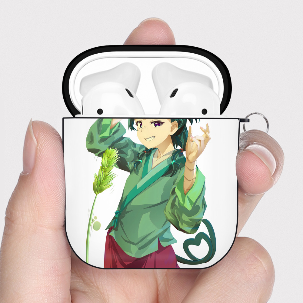 （画像用） 薬屋のひとりごと The Apothecary Diaries AirPods 第2世代保護ケース ハードシェル ブラック 耐衝撃・防指紋・カラビナ付き