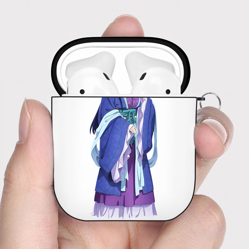 （画像用） 薬屋のひとりごと The Apothecary Diaries AirPods 第2世代保護ケース ハードシェル ブラック 耐衝撃・防指紋・カラビナ付き