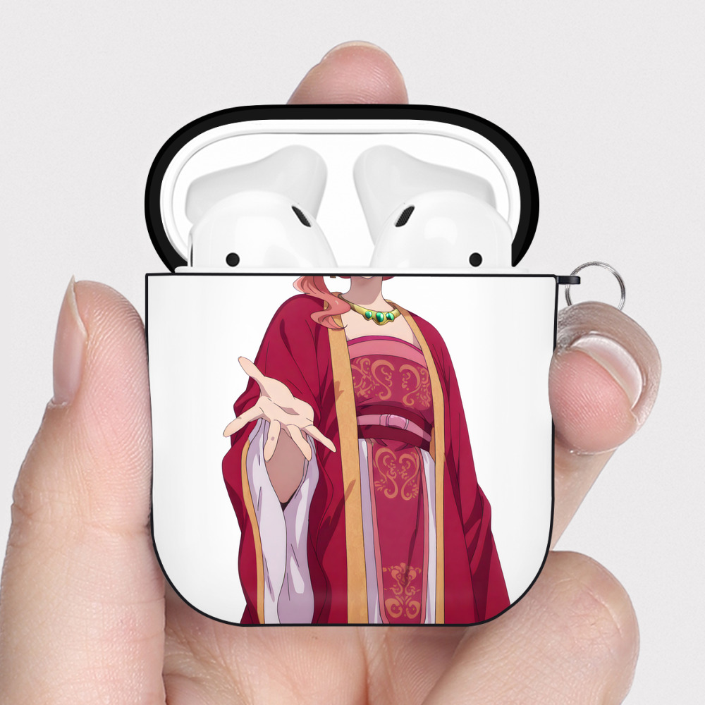 （画像用） 薬屋のひとりごと The Apothecary Diaries AirPods 第2世代保護ケース ハードシェル ブラック 耐衝撃・防指紋・カラビナ付き