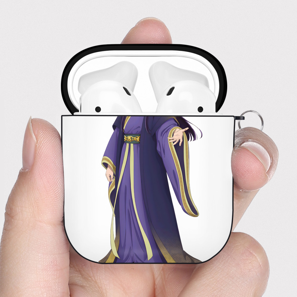 （画像用） 薬屋のひとりごと The Apothecary Diaries AirPods 第2世代保護ケース ハードシェル ブラック 耐衝撃・防指紋・カラビナ付き