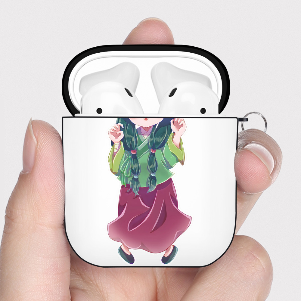 （画像用） 薬屋のひとりごと The Apothecary Diaries AirPods 第2世代保護ケース ハードシェル ブラック 耐衝撃・防指紋・カラビナ付き