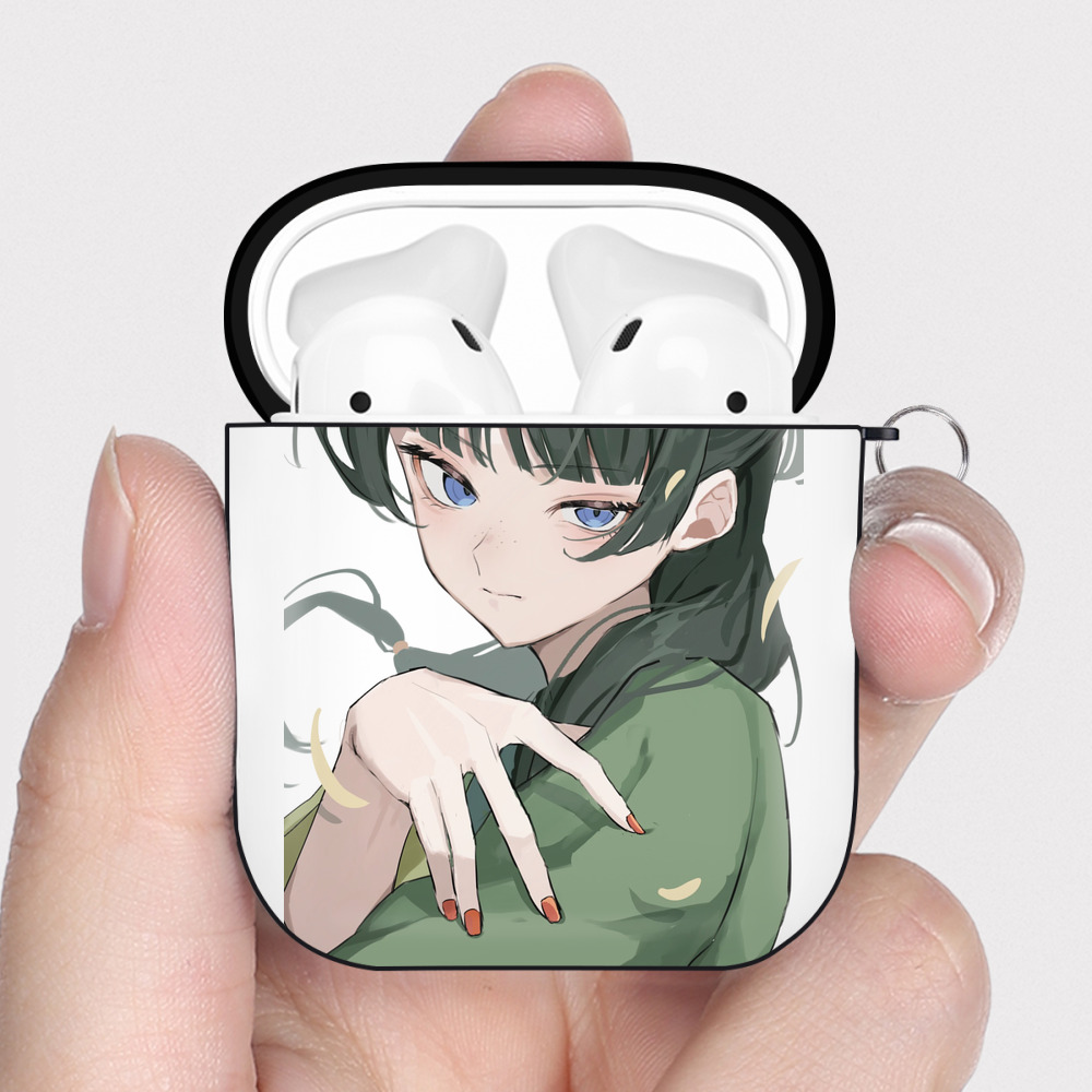 （画像用） 薬屋のひとりごと The Apothecary Diaries AirPods 第2世代保護ケース ハードシェル ブラック 耐衝撃・防指紋・カラビナ付き