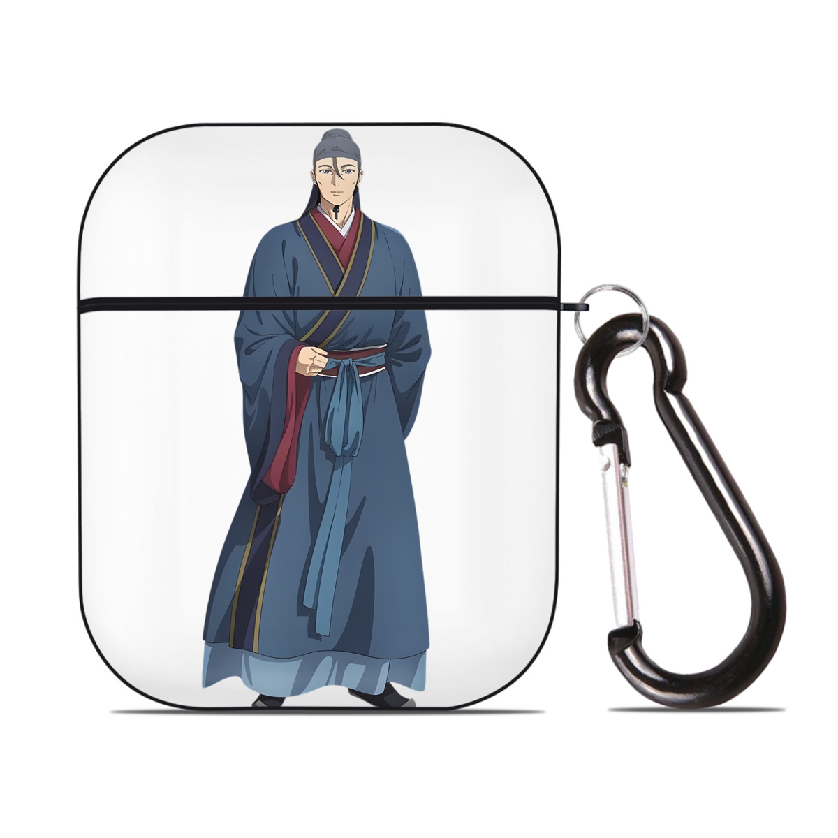 （画像用） 薬屋のひとりごと The Apothecary Diaries AirPods 第2世代保護ケース ハードシェル ブラック 耐衝撃・防指紋・カラビナ付き
