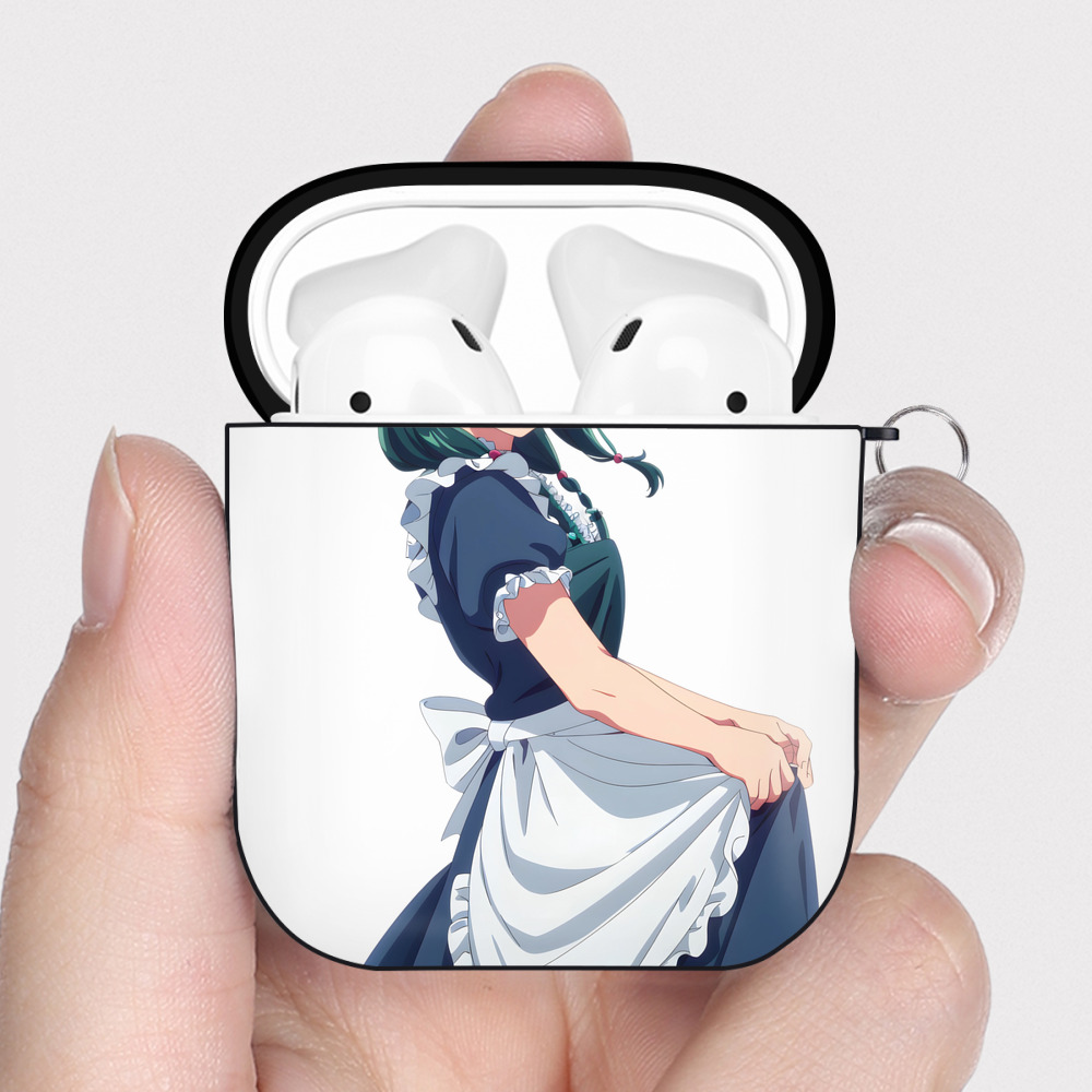 （画像用） 薬屋のひとりごと The Apothecary Diaries AirPods 第2世代保護ケース ハードシェル ブラック 耐衝撃・防指紋・カラビナ付き