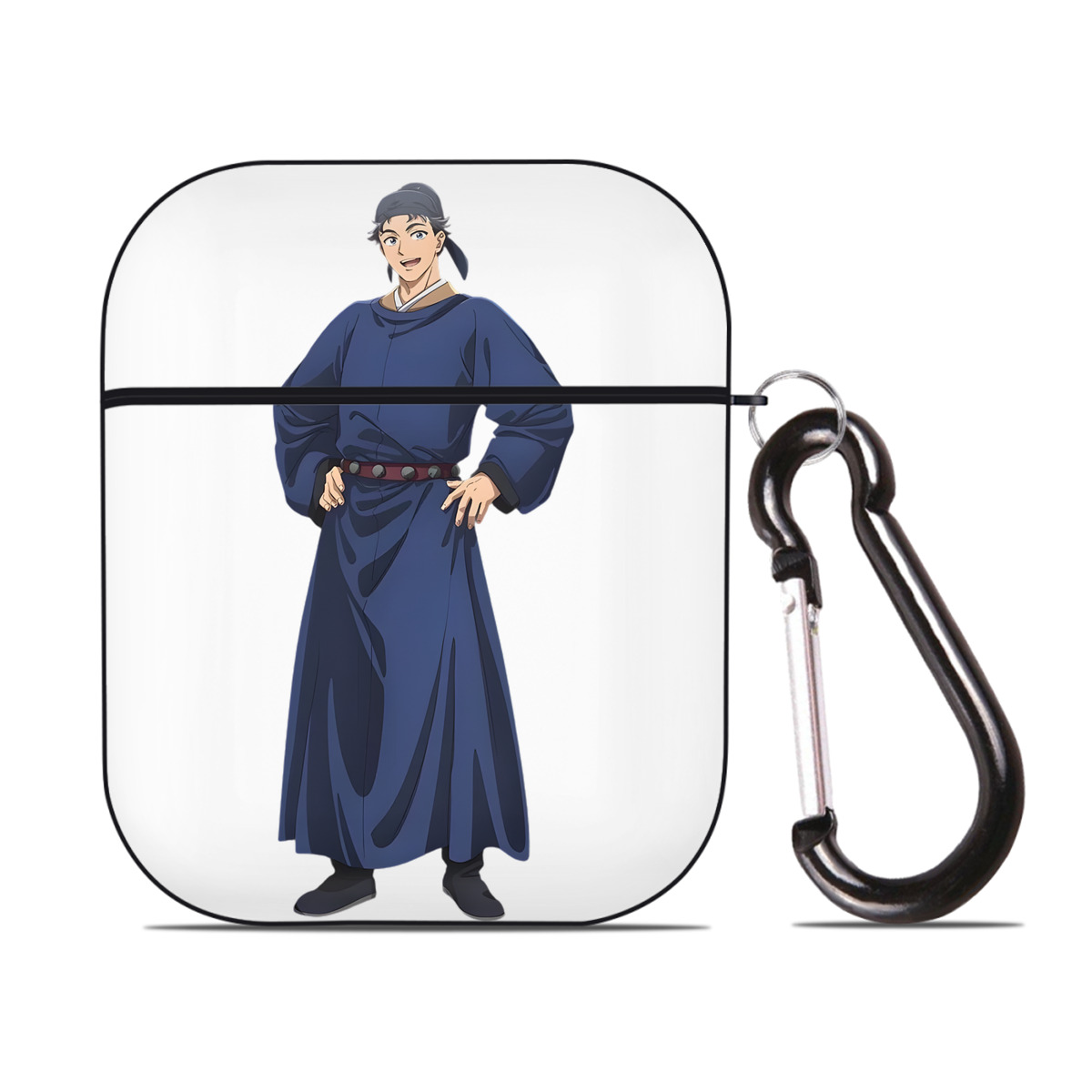 （画像用） 薬屋のひとりごと The Apothecary Diaries AirPods 第2世代保護ケース ハードシェル ブラック 耐衝撃・防指紋・カラビナ付き