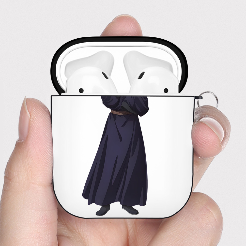 （画像用） 薬屋のひとりごと The Apothecary Diaries AirPods 第2世代保護ケース ハードシェル ブラック 耐衝撃・防指紋・カラビナ付き