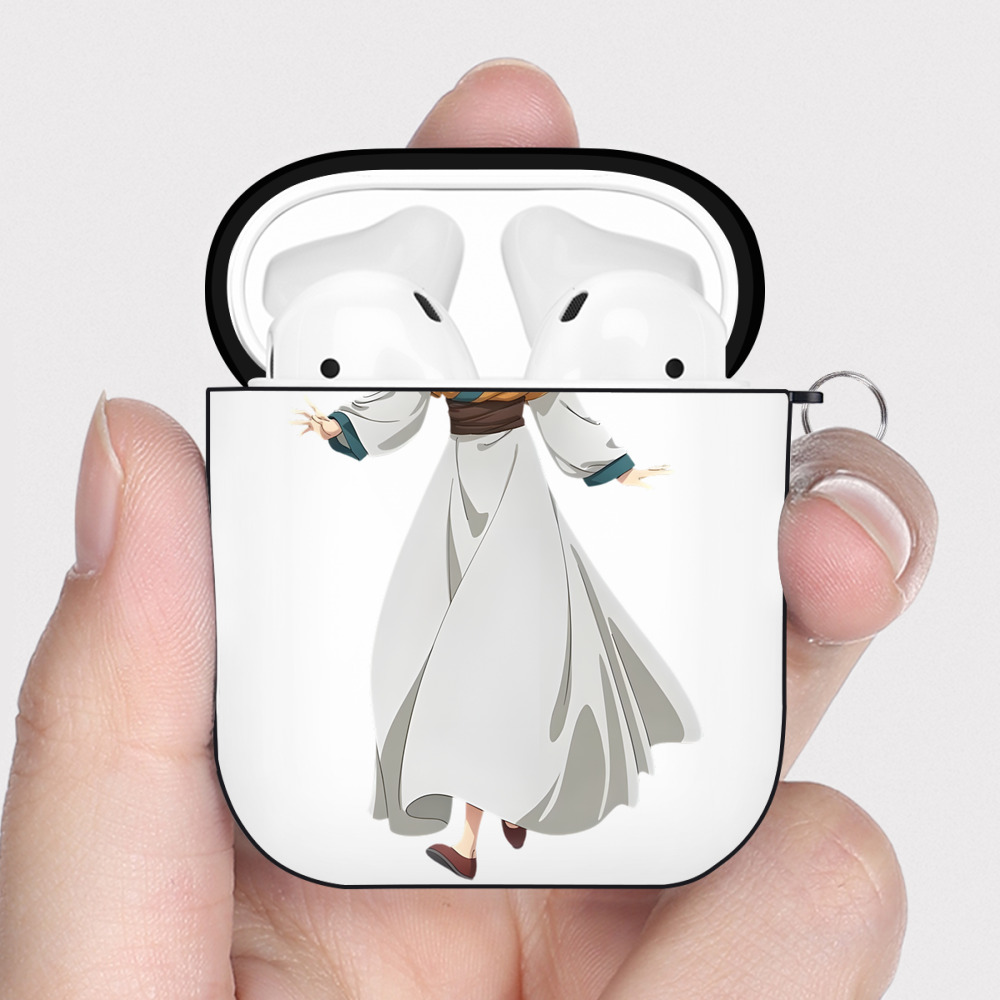 （画像用） 薬屋のひとりごと The Apothecary Diaries AirPods 第2世代保護ケース ハードシェル ブラック 耐衝撃・防指紋・カラビナ付き