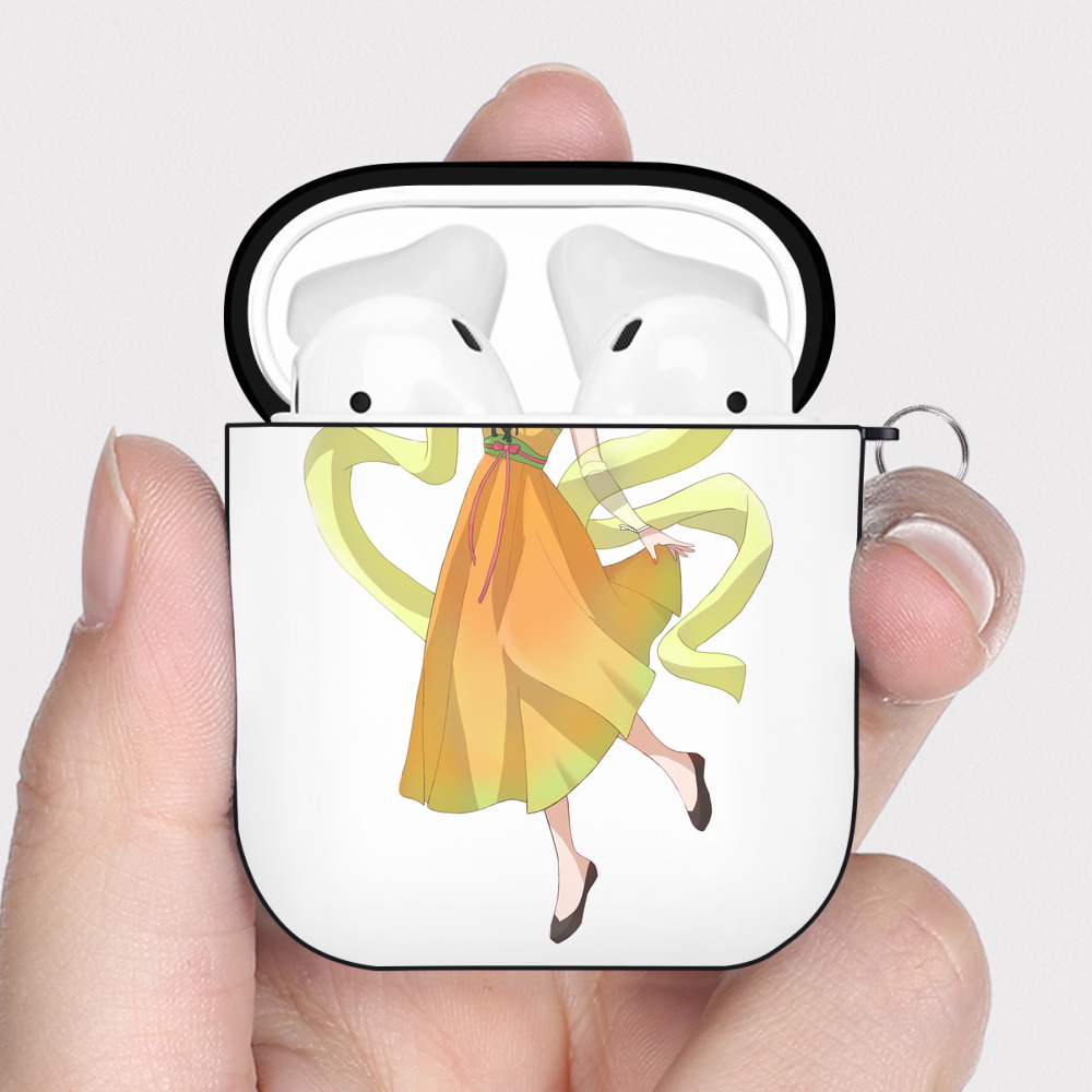 （画像用） 薬屋のひとりごと The Apothecary Diaries AirPods 第2世代保護ケース ハードシェル ブラック 耐衝撃・防指紋・カラビナ付き