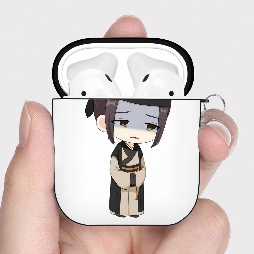 （画像用） 薬屋のひとりごと The Apothecary Diaries AirPods 第2世代保護ケース ハードシェル ブラック 耐衝撃・防指紋・カラビナ付き