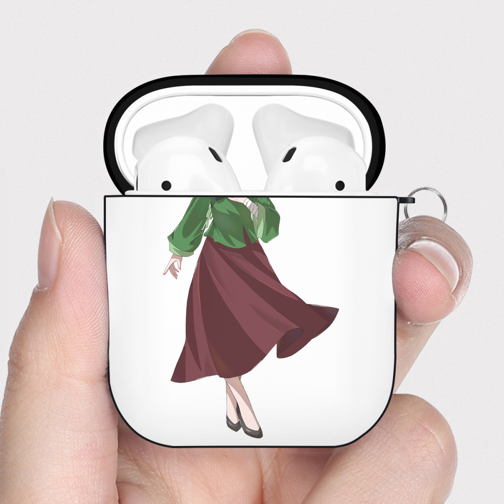 （画像用） 薬屋のひとりごと The Apothecary Diaries AirPods 第2世代保護ケース ハードシェル ブラック 耐衝撃・防指紋・カラビナ付き