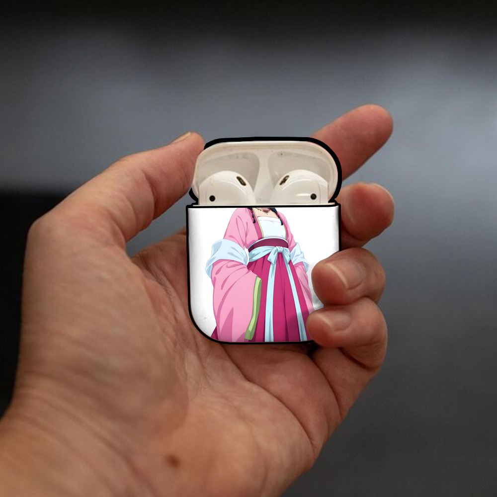 薬屋のひとりごと The Apothecary Diaries AirPods 第2世代保護ケース ハードシェル ブラック 耐衝撃・防指紋・カラビナ付き